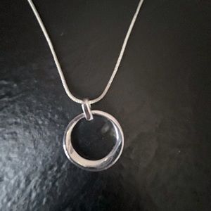 ☀️2for$10. Silver circle necklace